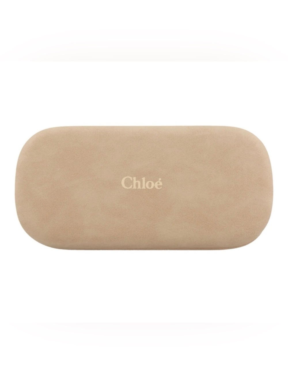 Chloé Sunglasses Case Blush Tan Vegan Leather Hard Shell